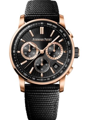 26393NR.OO.A002KB.02 Fake Audemars Piguet CODE 11.59 Automatic Pink Gold Black watch